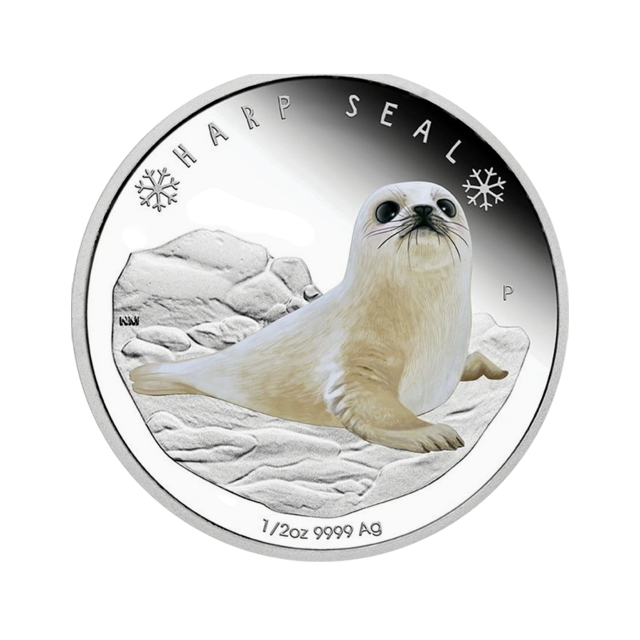 Polar Babies Harp Seal Silver Coloured Proof Coin - 24h Shipping!