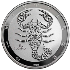 2024 Tokelau 1 oz Silver $5 Zodiac Series: Scorpio BU - 24h Shipping!