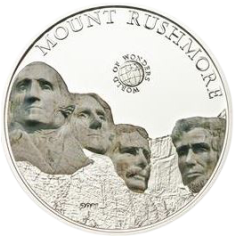 World of Wonders – Mount Rushmore Silver Coin - 24h Shipping!