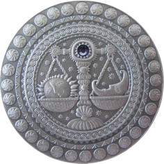 2009 Belarus Oxidized Silver 20 Rubles Zodiac Signs Libra - 24h Shipping!