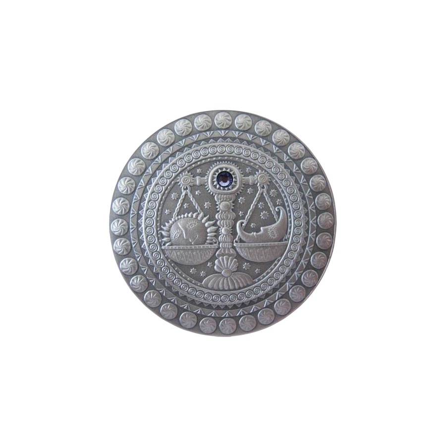 2009 Belarus Oxidized Silver 20 Rubles Zodiac Signs Libra - 24h Shipping!