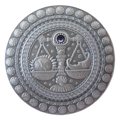 2009 Belarus Oxidized Silver 20 Rubles Zodiac Signs Libra - 24h Shipping!