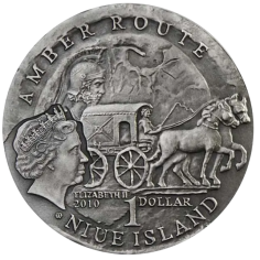 Silver coin Amber Routes Roads Szombathely Cathedral  - 24h Shipping! 2