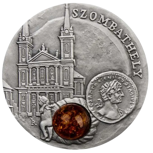 Silver coin Amber Routes Roads Szombathely Cathedral  - 24h Shipping!