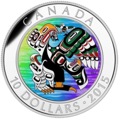 Silver Coin Canada 2015 $10 First Nations Art – Mother Feeding Baby Silver Coin - 24h Shipping!