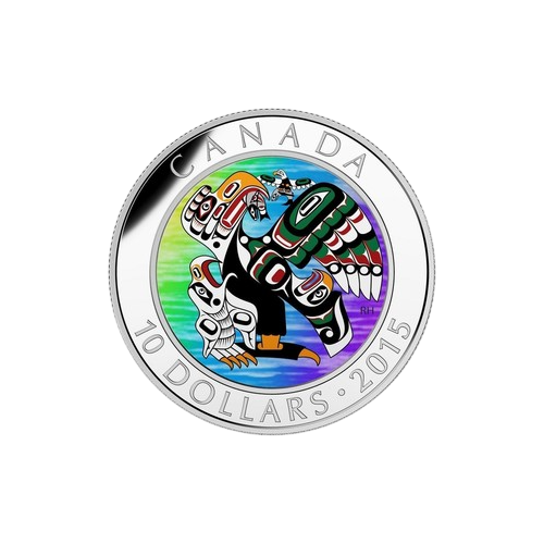 Silver Coin Canada 2015 $10 First Nations Art – Mother Feeding Baby Silver Coin - 24h Shipping!