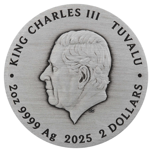 Antique Tuvalu Silver Fate The Moirai Coin - 24h Shipping!