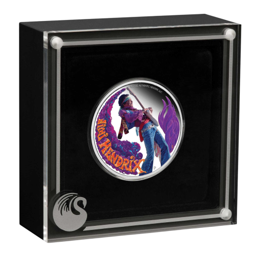 2025 Australia 1 oz Silver Colorized Jimi Hendrix Proof - 24h Shipping!