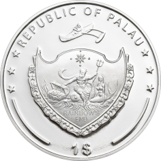 Palau, Republic, 1 Dollar Silver Plated 2009 Multicolor Ducati Troy Bayliss - 24h Shipping! 2