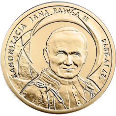 zlota-moneta-100-zl-kanonizacja-jana-pawla-ii-2014-rewers