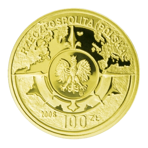 400th Anniversary of Polish Settlement in North America Gold Coin 100 zlotych - 24h Shipping!