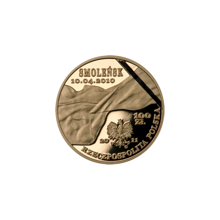 Gold Coin – In Memory of the Victims of the April 10, 2010 Presidential Plane Crash in Smolensk - 24h Shipping!