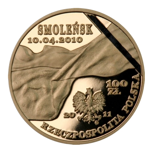 zlota-moneta-100-zl-smolensk-pamieci-ofiar-10-04-2010-r-awers