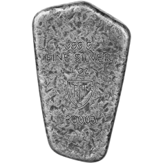 1 oz Antique Germania Mint Laguz Rune Cast Silver Bar - 24h Shipping! 2