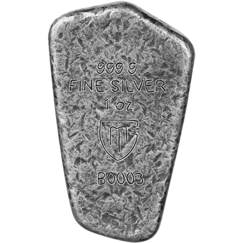 1 oz Antique Germania Mint Laguz Rune Cast Silver Bar - 24h Shipping!