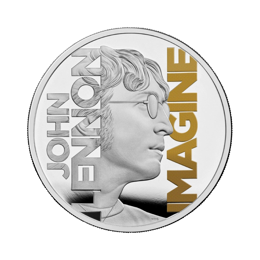 2025 John Lennon One Ounce Coloured Silver Proof Music Legends Coin - 24h Shipping!