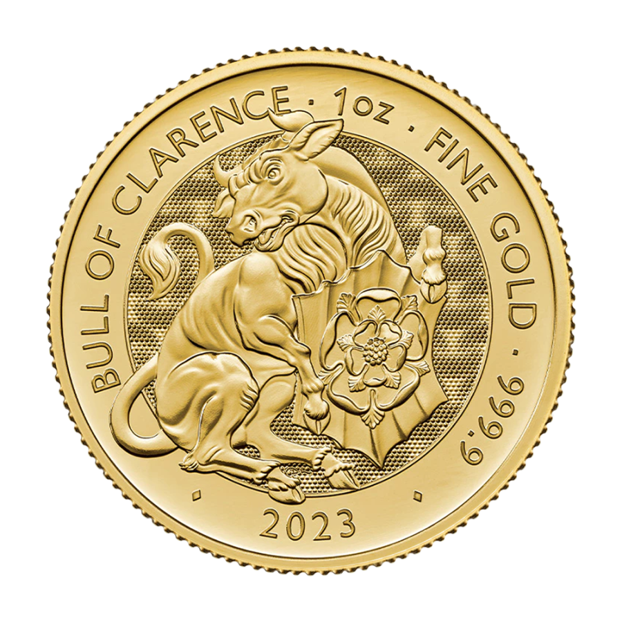 1 oz British Gold Tudor Beasts Bull of Clarence Coin - 24h Shipping!