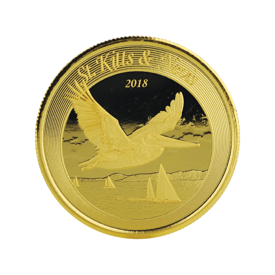 2018 St. Kitts & Nevis 1 oz Gold Pelican BU - 24h Shipping!