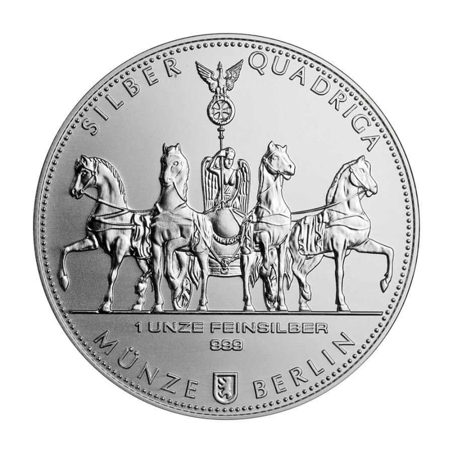 1 oz Silver Round Berlin Mint Quadriga - 24h Shipping!
