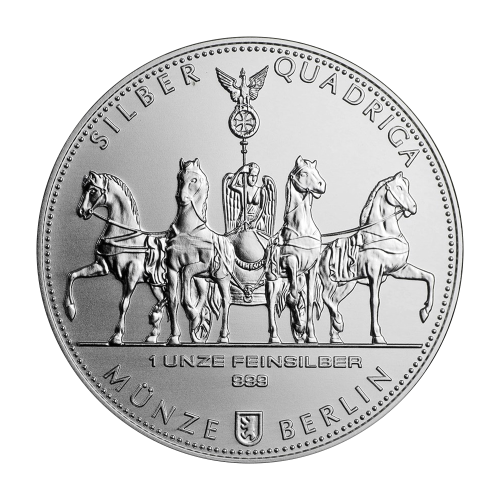 1 oz Silver Round Berlin Mint Quadriga - 24h Shipping!