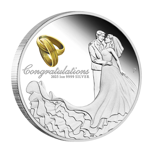 2025 1 oz Wedding Proof Silver Coin - 24h Shipping!