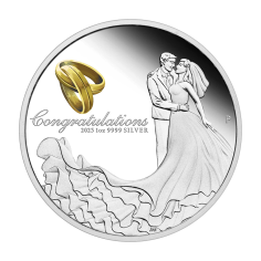 2025 1 oz Wedding Proof Silver Coin - 24h Shipping!