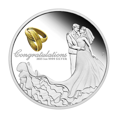 2025 1 oz Wedding Proof Silver Coin - 24h Shipping!