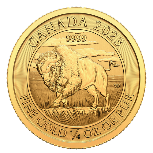 1/4 oz Canadian Bison Gold Coin - 24h Shipping!