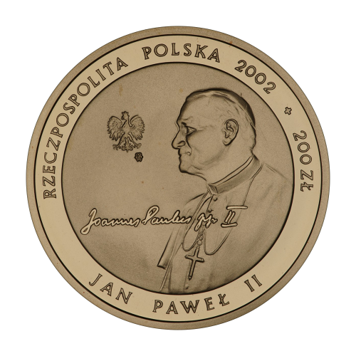 zlota-moneta-200-zl-jan-pawel-ii-2002-awers