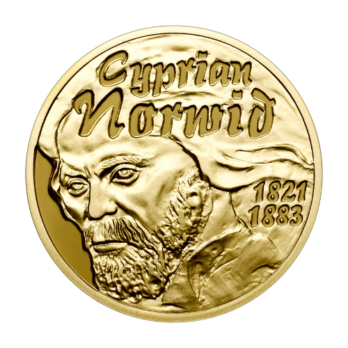 zlota-moneta-200-zl-cyprian-norwid-2013-rewers