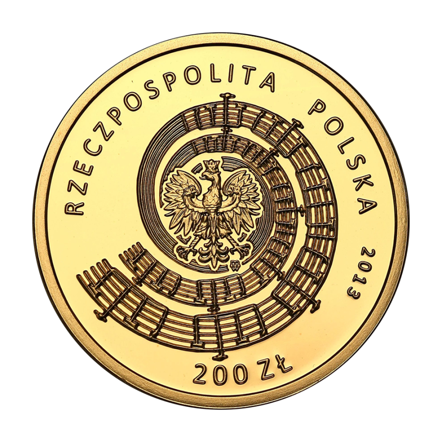 2013 Poland 200 Zloty Gold Coin – Witold Lutoslawski - 24h Shipping!