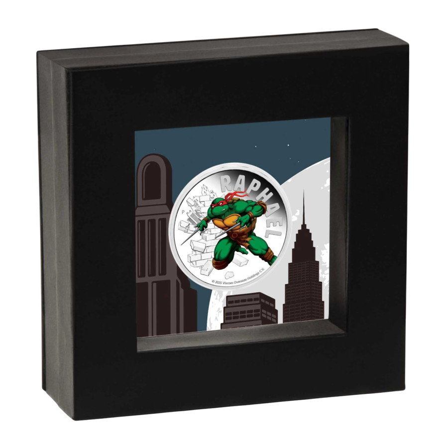 2025 TUV 1 oz Silver Colorized TMNT Raphael Proof - 24h Shipping!