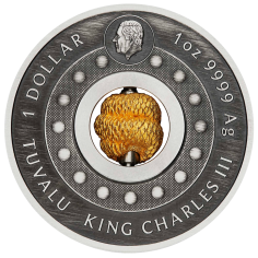 2025 Antique Tuvalu Year of the Snake Rotating Charm Silver Coin- 24h Shipping! 2