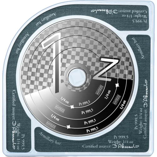 1 oz Platinum Round - Valcambi Armillary - 24h Shipping!