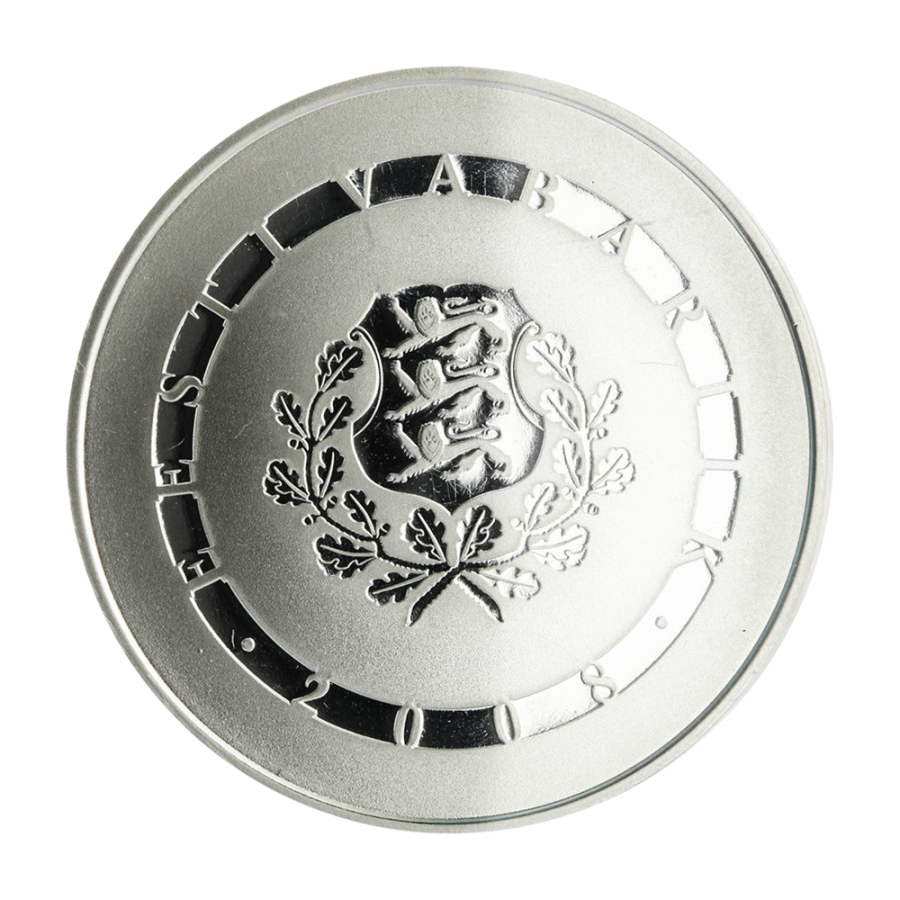 Estonia Republic 90th Anniversary Platinum Gold Silver Set 2008 - 24h Shipping!