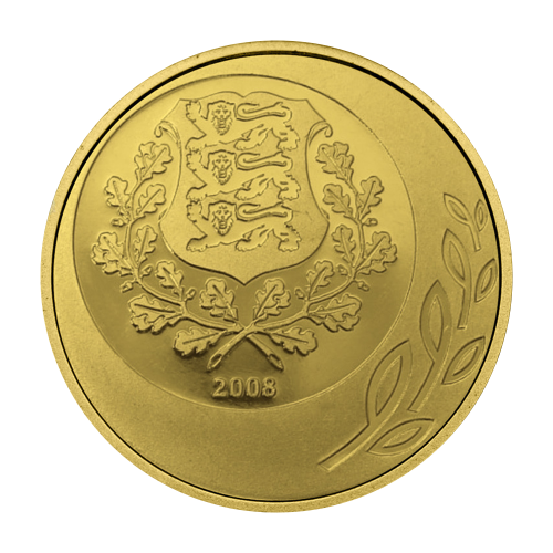 Estonia Republic 90th Anniversary Platinum Gold Silver Set 2008 - 24h Shipping!