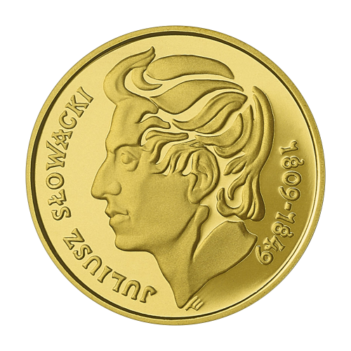 zlota-moneta-200-zl-juliusz-slowacki-1999-rewers