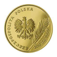 zlota-moneta-200-zl-juliusz-slowacki-1999-rewers 2