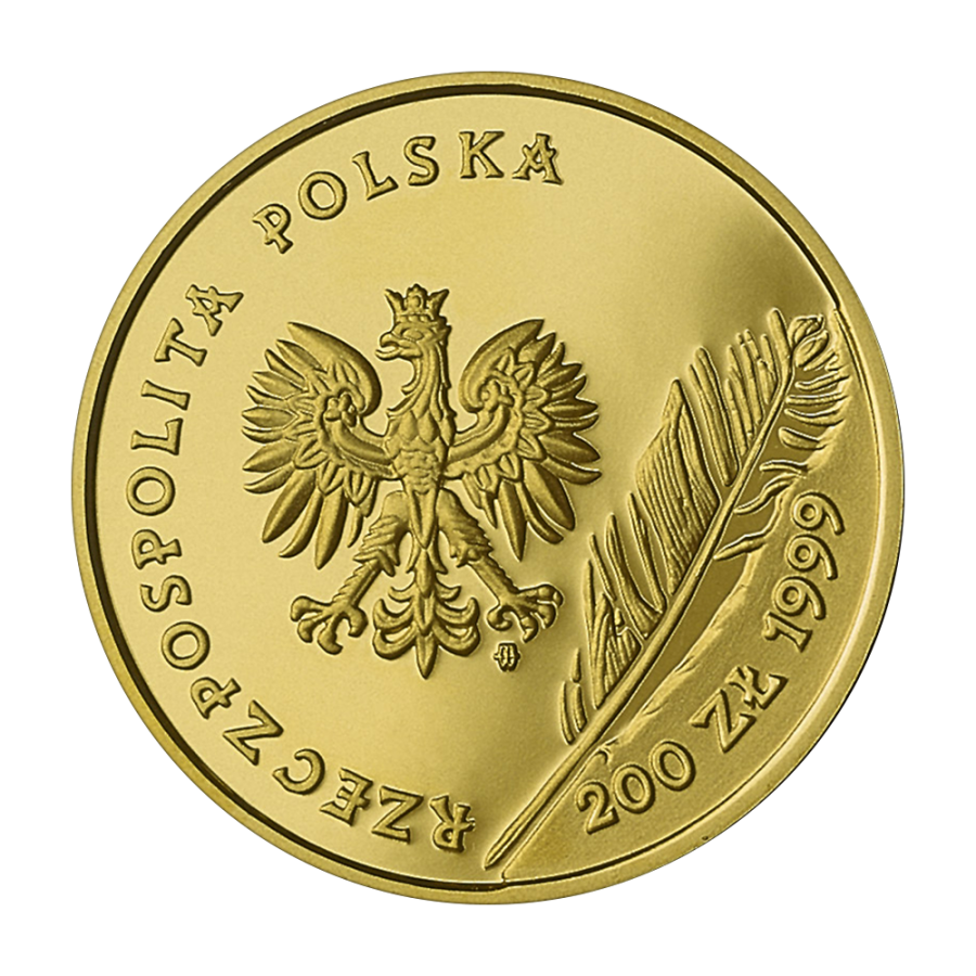 200 Zloty Gold Coin – 150th Anniversary of the Death of Juliusz Słowacki - 24h Shipping!