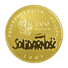 200 zloty 2005 25th anniversary of NSZZ "Solidarity" - 24h Shipping! 2