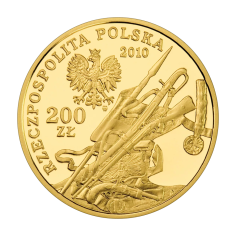 Golden Moneta 200 PLN Polish history: Guardser Guard Emperor Napoleon I 2010 - 24 hours shipping! 2