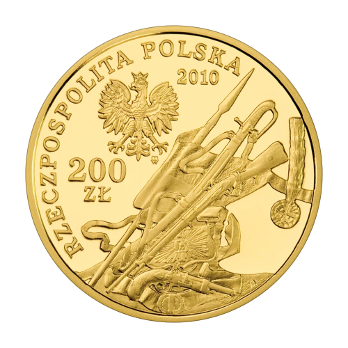 Golden Moneta 200 PLN Polish history: Guardser Guard Emperor Napoleon I 2010 - 24 hours shipping!