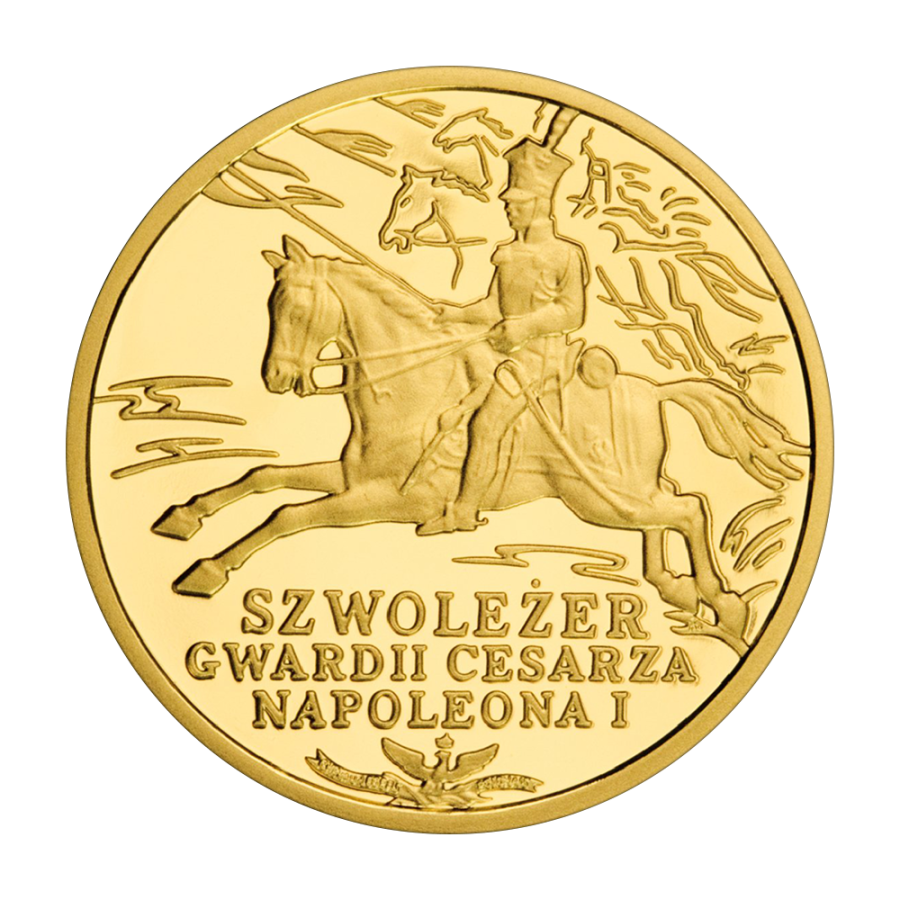 zlota-moneta-200-zl-historia-jazdy-polskiej-szwolezer-gwardii-cesarza-napoleona-rewers