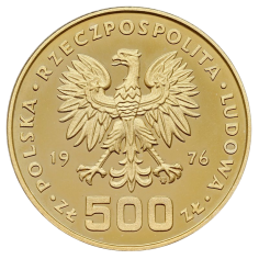 zlota-moneta-500-zl-kazimierz-pulaski-1976-rewers 2