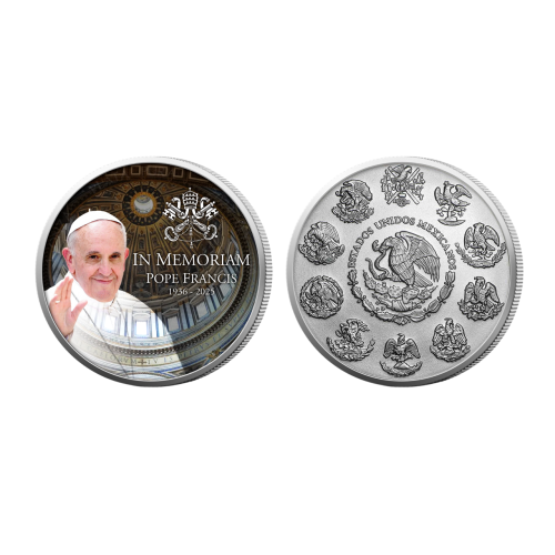 IN MEMORIAM POPE FRANCIS Libertad 1 Oz Silver Coin - 24h Shipping!