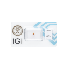 Natural Diamond 0,20 CT / Natural Fancy Intense Yellow Orange / Pear Modified Brilliant / VS2 / G - 24h Shipping!