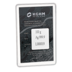 100 gram KGHM Silver Bar - 24h Shipping! 2