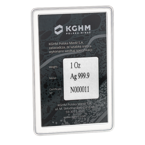 1 oz KGHM Silver Bar - Shipping 24!