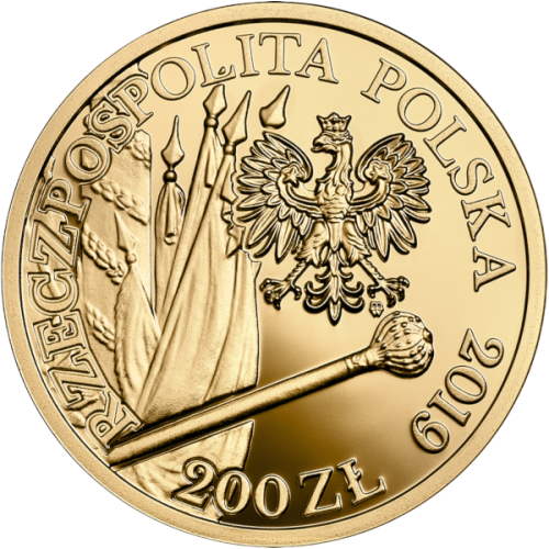 2019 Poland 200 Zloty Gold Coin – 420th Anniversary of the Birth of Hetman Stefan Czarniecki - 24h Shipping!