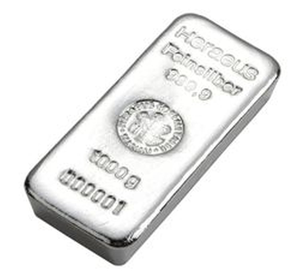 1000 g (1 kg) Sztabka srebra 